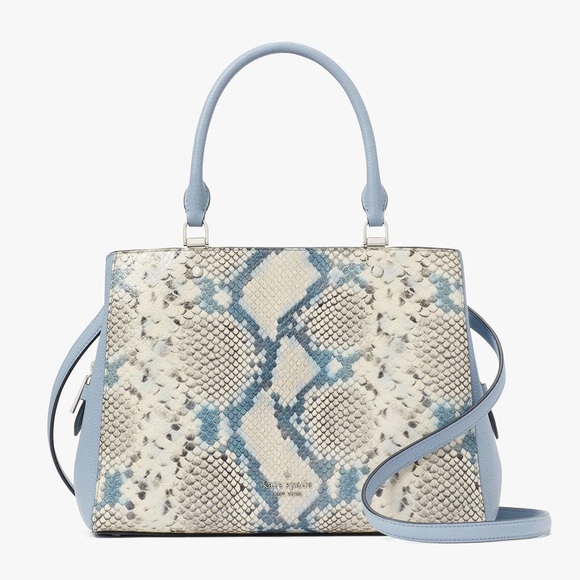 kate spade Handbags - Kate Spade New York Leila Snake Embossed Medium Triple Compartment Satchel